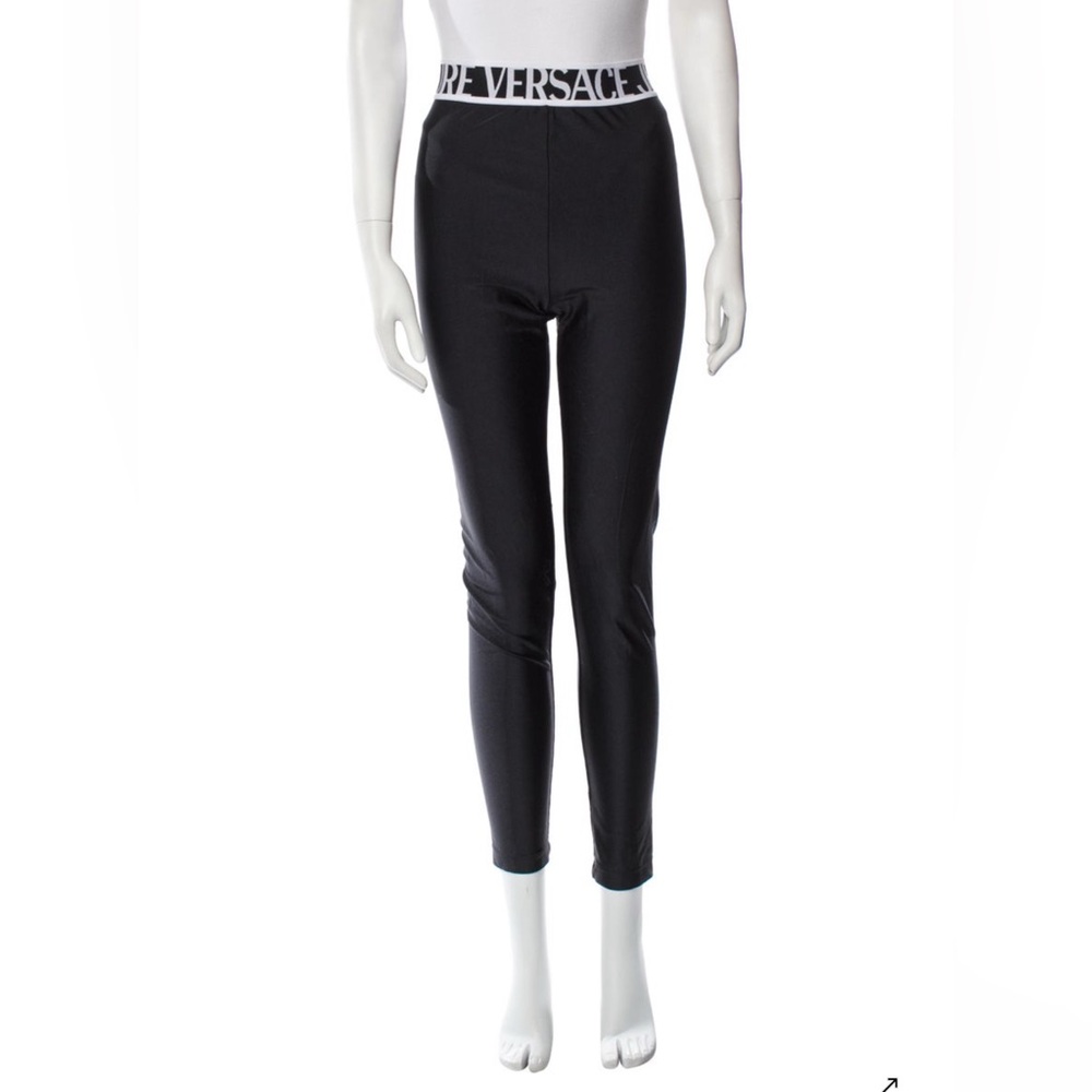 VERSACE Logo-Waist Leggings